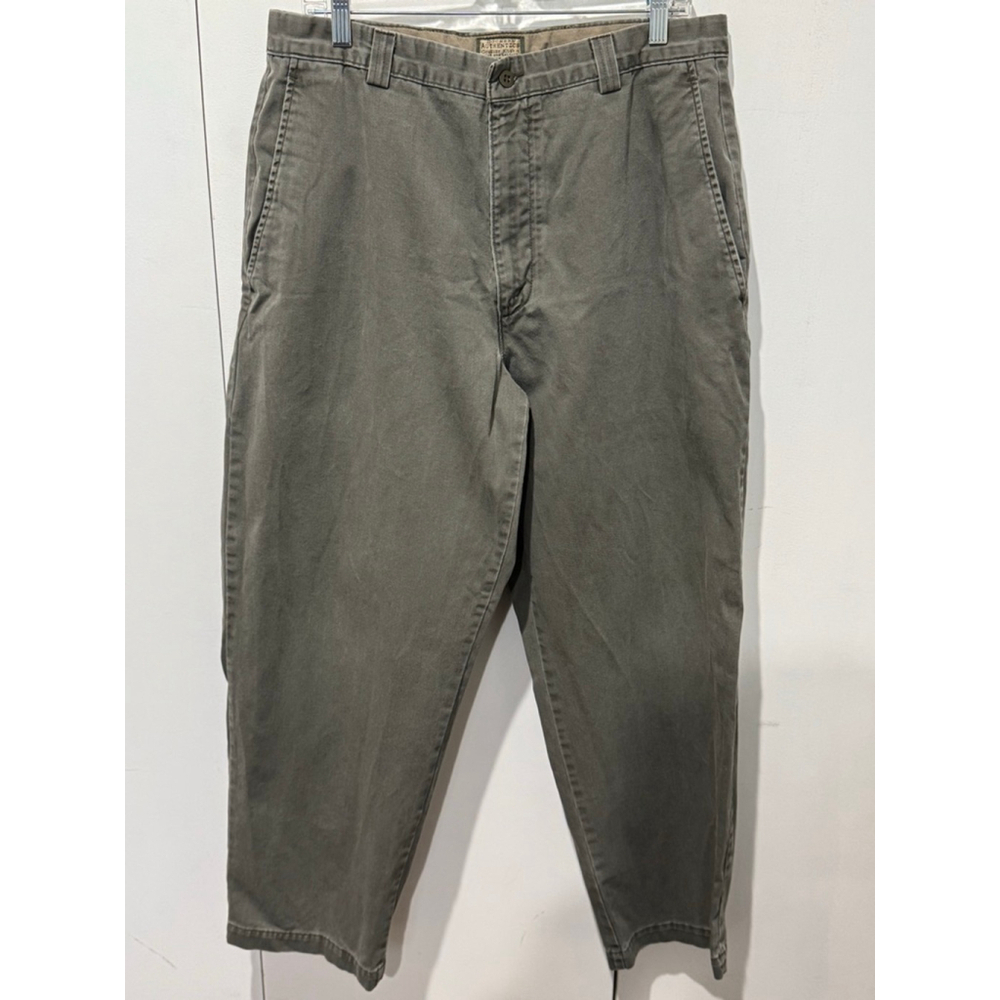 Men's Dockers olive Green Authentics Khakis Waist 36 inseam 30 flat front